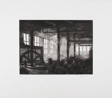 Aguafuerte Deyrail - Vue d' atelier