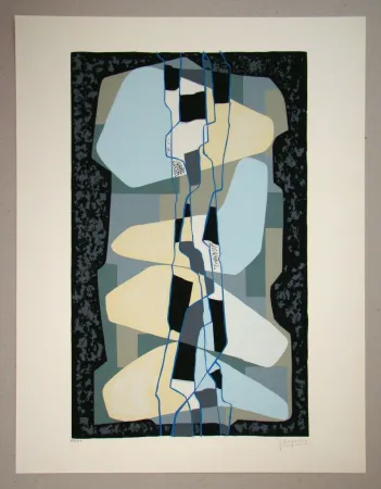 Serigrafía Deyrolle - Composition abstrait