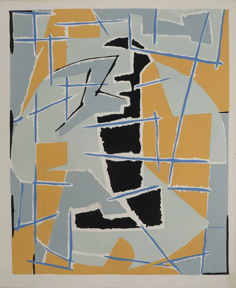 Litografía Deyrolle - Faille, Sujet abstrait