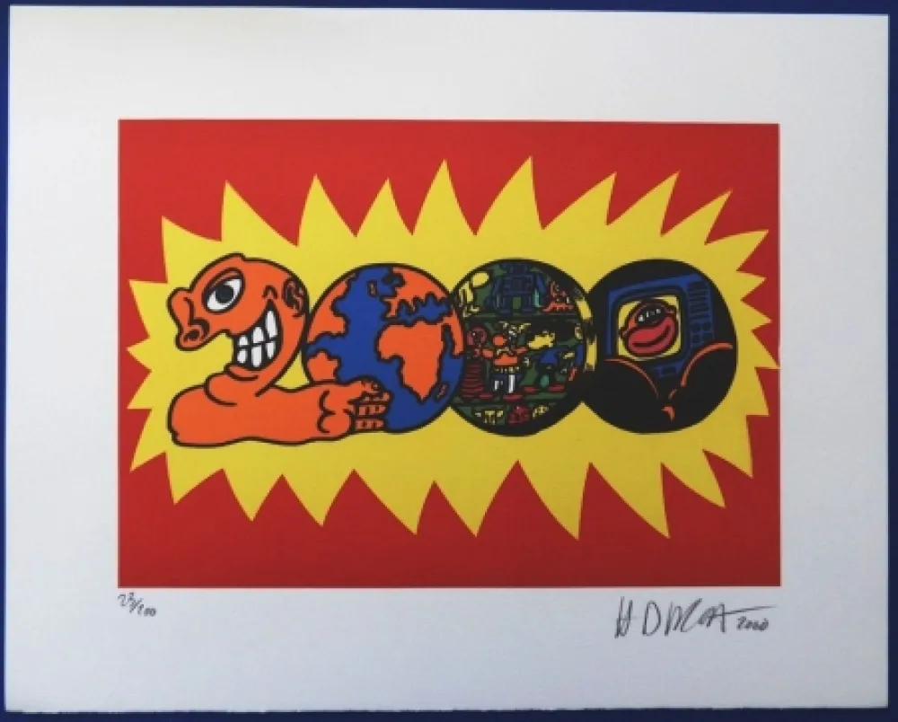 Serigrafía Di Rosa - 2000 - Hommage à Combas