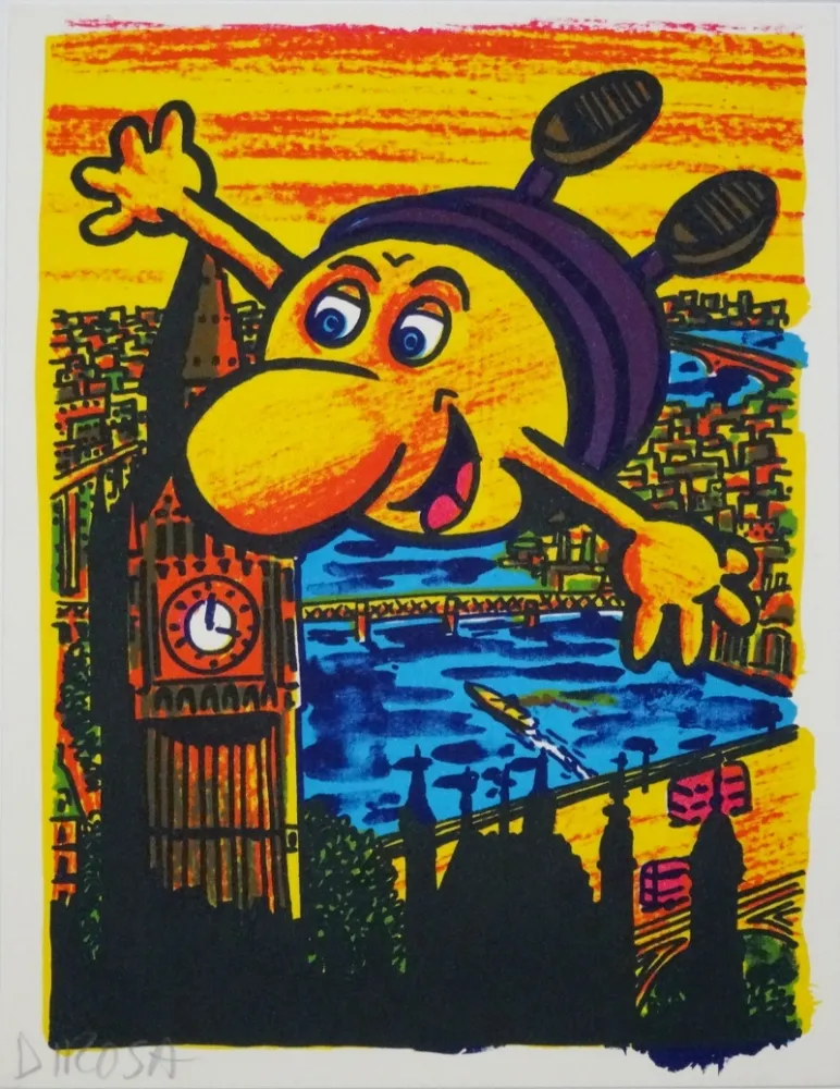 Litografía Di Rosa - Big Ben