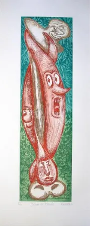 Grabado Di Rosa - Fémur et muscles