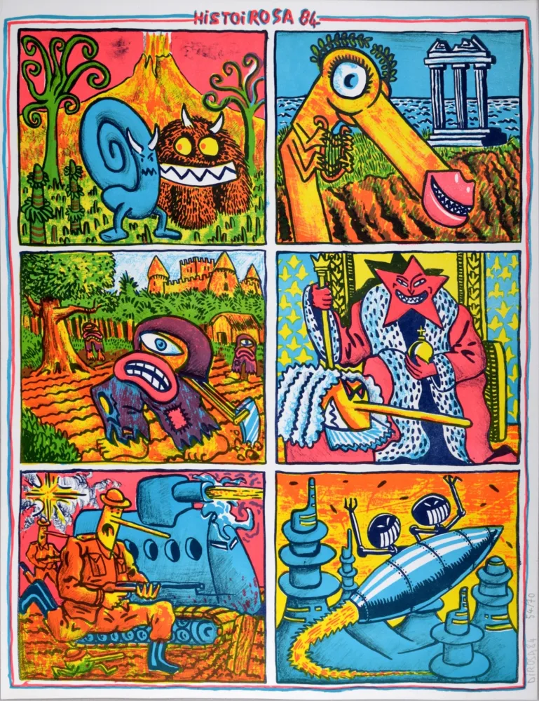 Litografía Di Rosa - Histoirosa