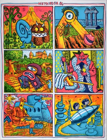 Litografía Di Rosa - Histoirosa