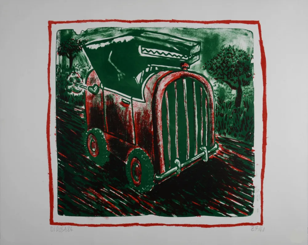 Litografía Di Rosa - La voiture de Raphaël, 1984