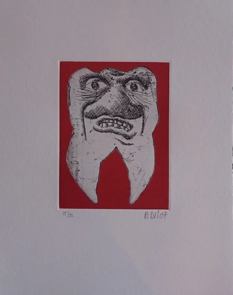 Grabado Di Rosa - Les 32 dents