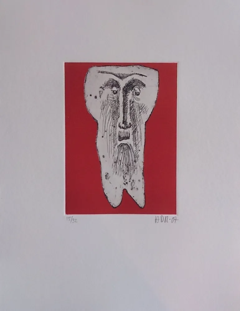 Grabado Di Rosa - Les 32 dents