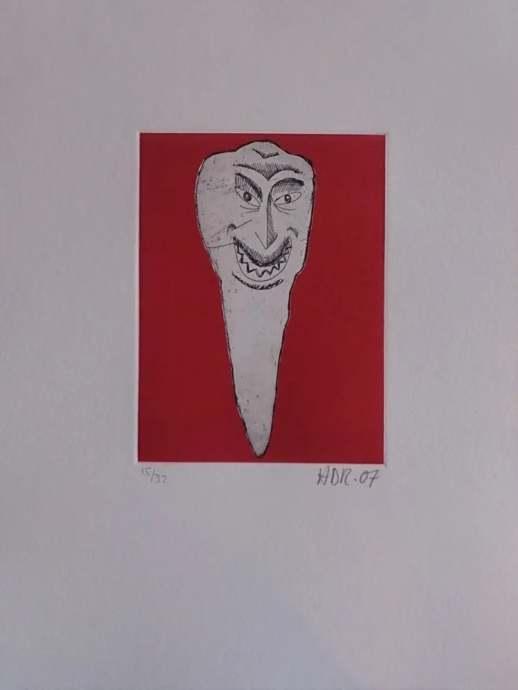 Grabado Di Rosa - Les 32 dents