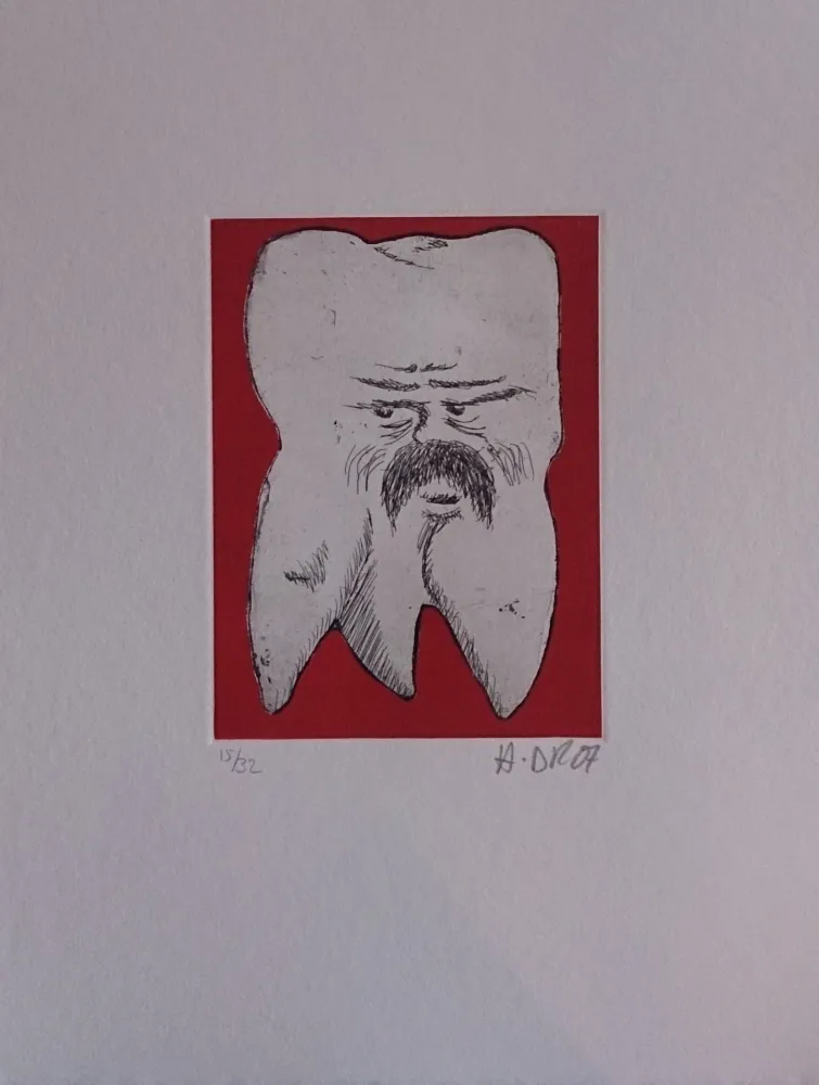 Grabado Di Rosa - Les 32 dents