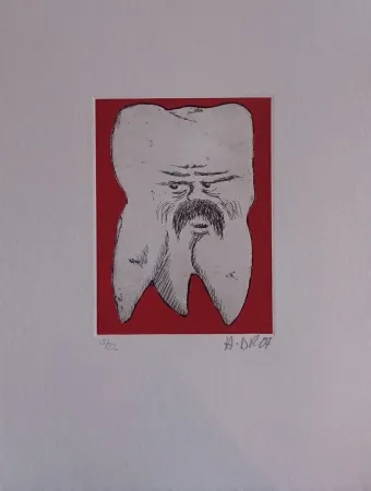 Grabado Di Rosa - Les 32 dents