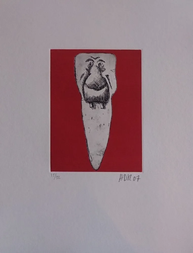 Grabado Di Rosa - Les 32 dents