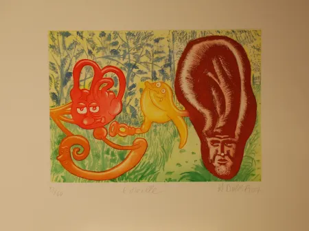 Grabado Di Rosa - L'oreille