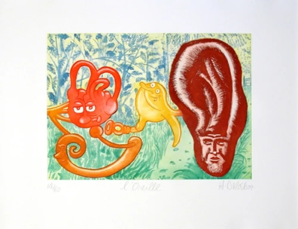 Aguafuerte Y Aguatinta Di Rosa - L'oreille