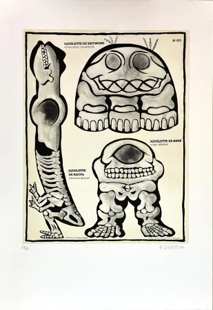Grabado Di Rosa - Squelette de Raymond