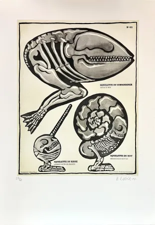 Grabado Di Rosa - Squelette de Submariner