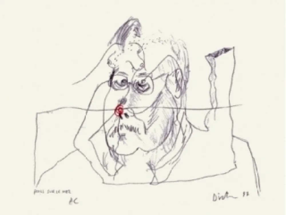 Serigrafía Dietman - Poils sur le nez