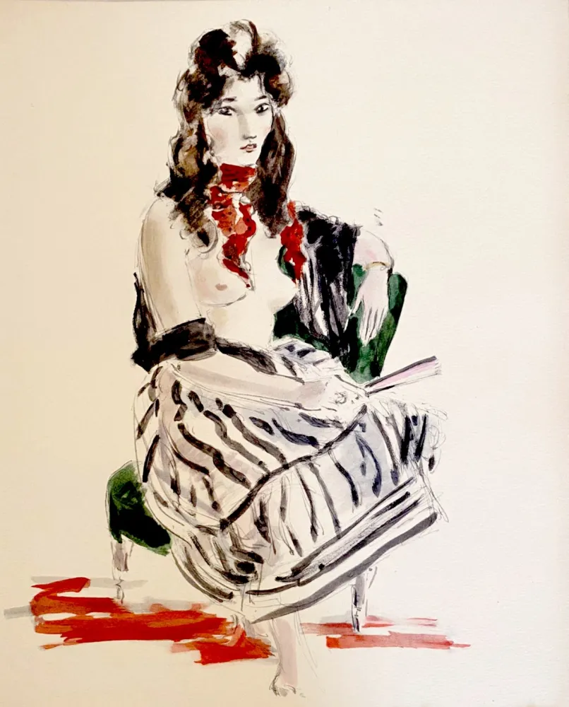 Litografía Dignimont - Paquita la gitane