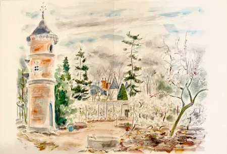 Litografía Dignimont - Verger de l'Île-de-France