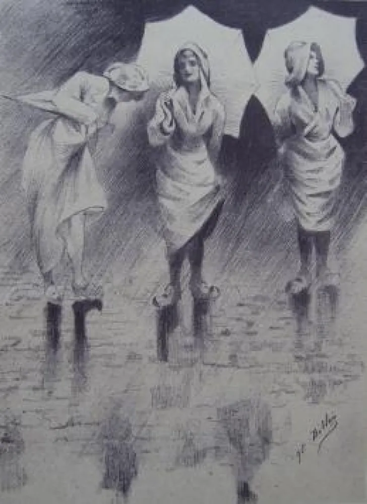 Litografía Dillon - Pluviôse / Rainy