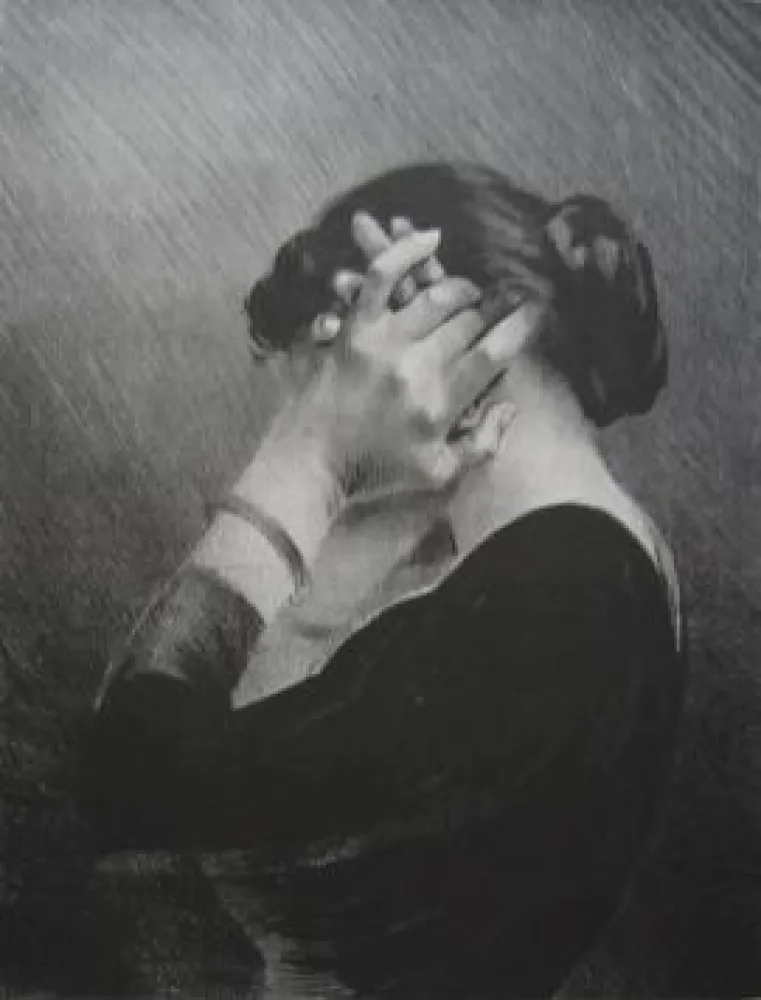 Litografía Dillon - Ventôse / Windy