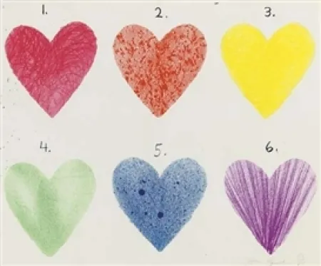 Litografía Dine - Dutch Hearts