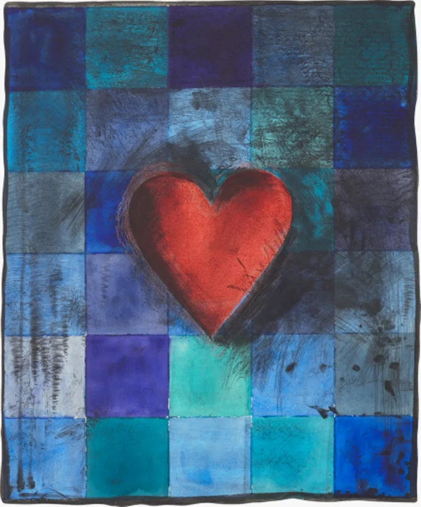 Grabado En Madera Dine - Hart in Blu 