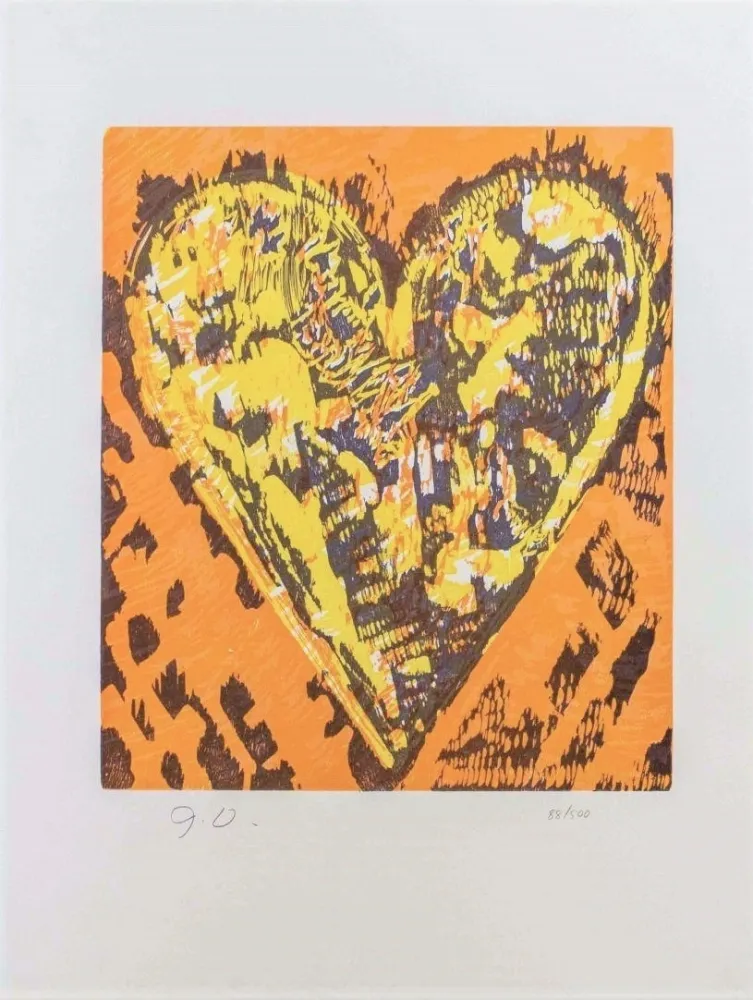Grabado En Madera Dine - Woodcut Heart
