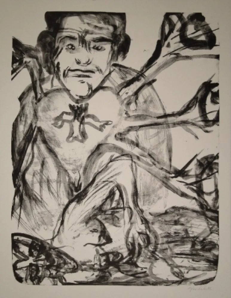 Litografía Disler - Herzhorcher