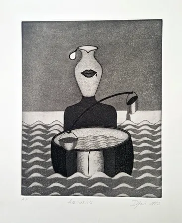 Aguafuerte Y Aguatinta Djak - Aquarius