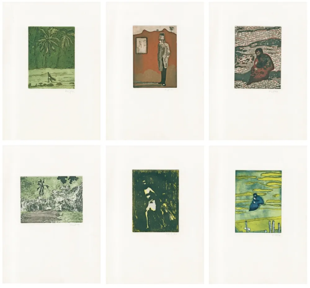 Aguafuerte Doig - Black Palms