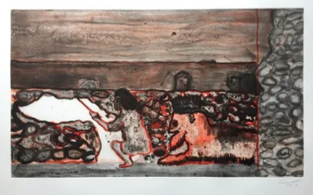 Grabado Doig - Painting a Cloud on a Wall