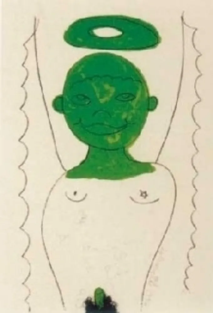 Litografía Dokoupil - Angelito