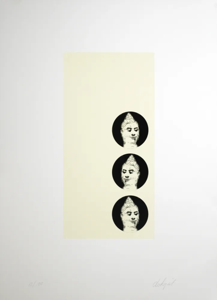 Litografía Dokoupil - Buddha, 1995