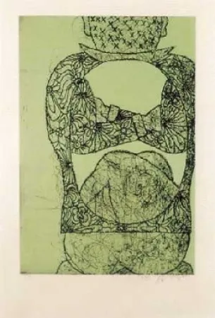 Aguafuerte Y Aguatinta Dokoupil - Hommage à Tapies