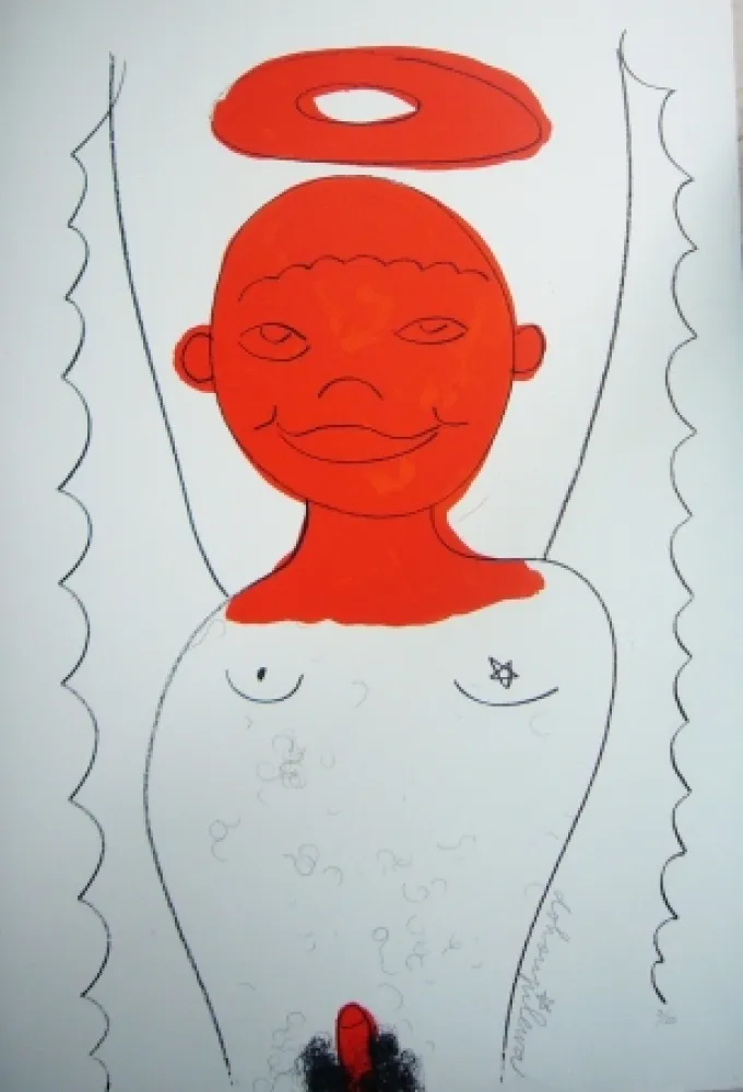 Litografía Dokoupil - Petit ange