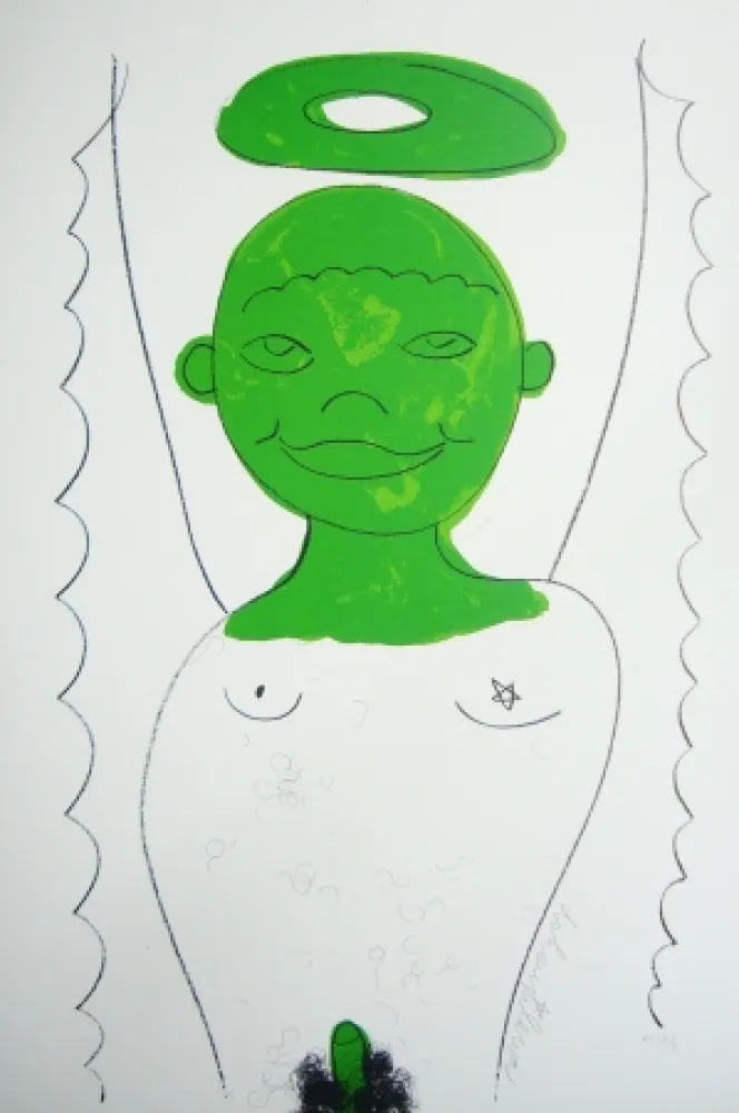 Litografía Dokoupil - Petit ange 4