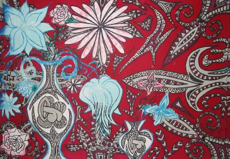 Litografía Dokoupil - Untitled (red)