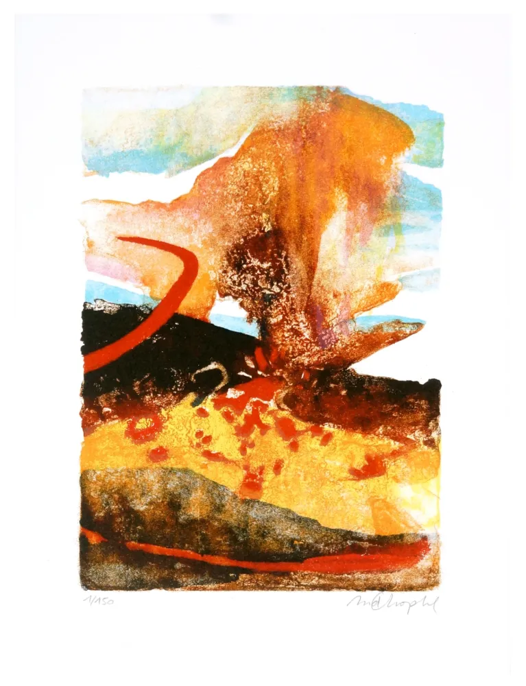 Litografía Dolma - Orange Tephra