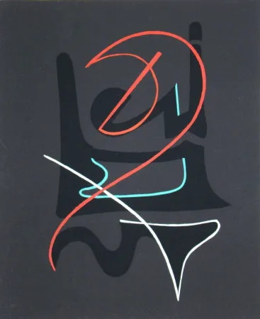 Pochoir Domela - Composition abstrait