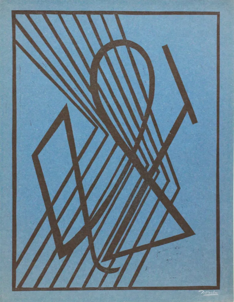 Linograbado Domela - Der Leser (The reader)