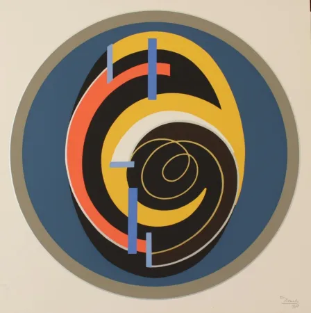 Litografía Domela - RELIEF N.169 - EXACTA FROM CONSTRUCTIVISM TO SYSTEMATIC ART 1918-1985