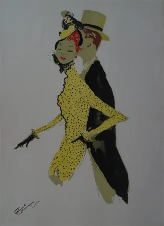 Litografía Domergue - La Parisienne: Arlette