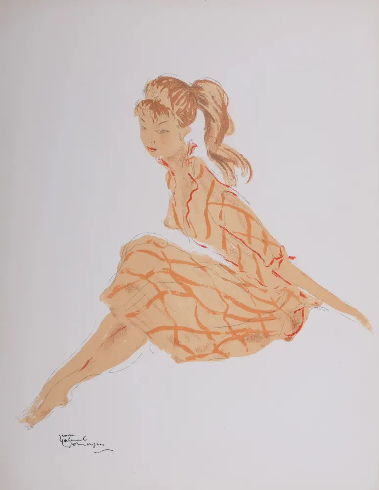 Litografía Domergue - La Parisienne : Cathie, 1956