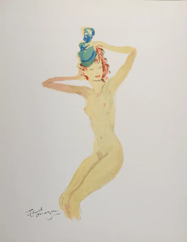 Litografía Domergue - La Parisienne : Elvire, 1956