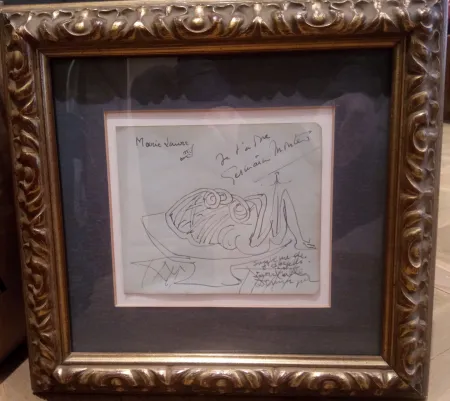 Sin Técnico Dominguez - Dibujo con dedicatoria a Marie Laure de Noailles