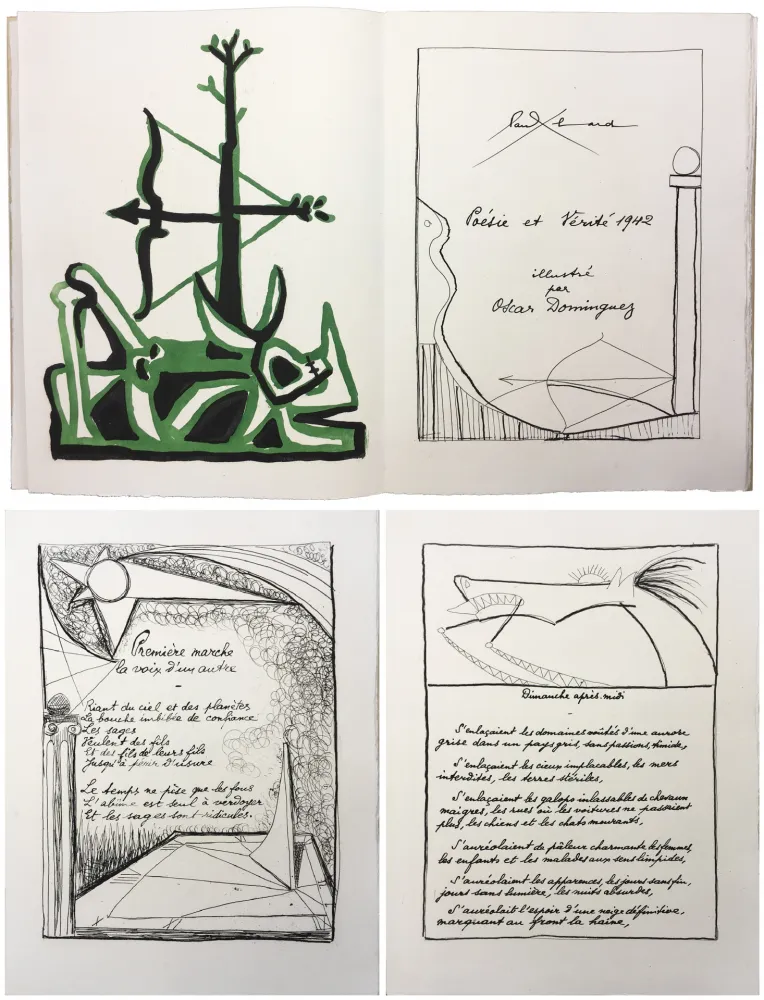 Libro Ilustrado Dominguez - Paul Éluard : POÉSIE ET VÉRITÉ 1942. 31 gravures originales (1947).