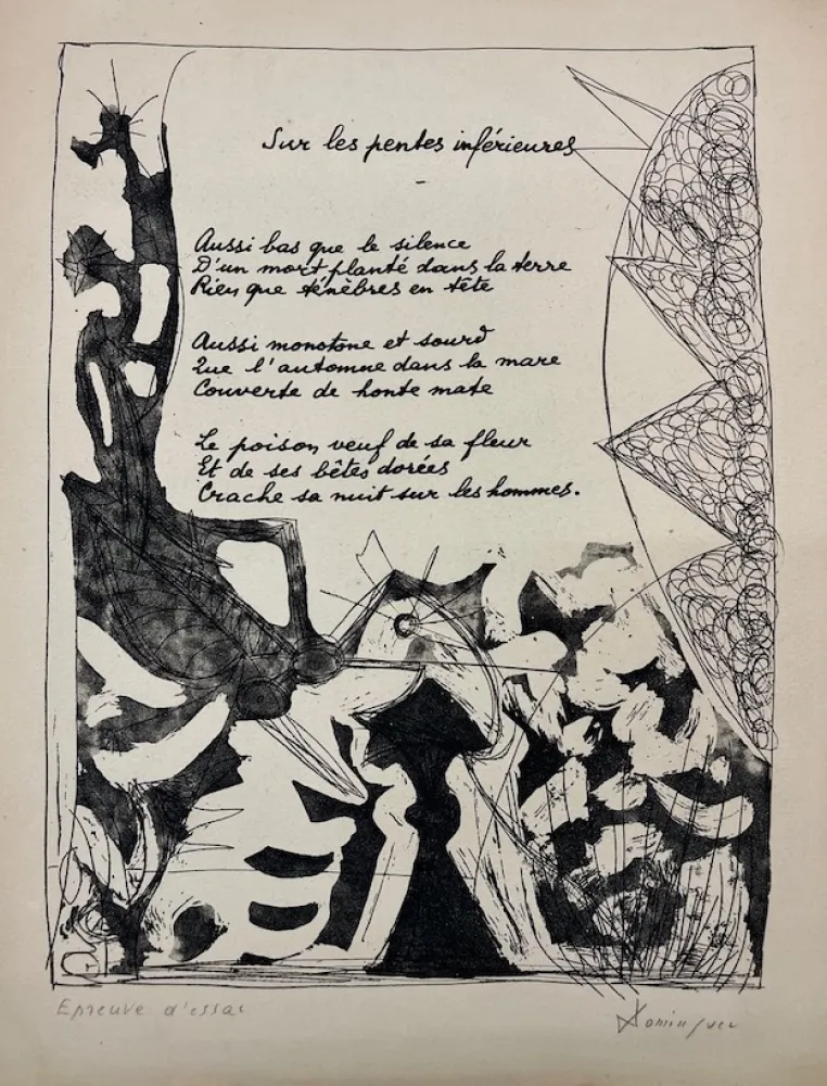 Aguafuerte Y Aguatinta Dominguez - Sur les penles inférieures