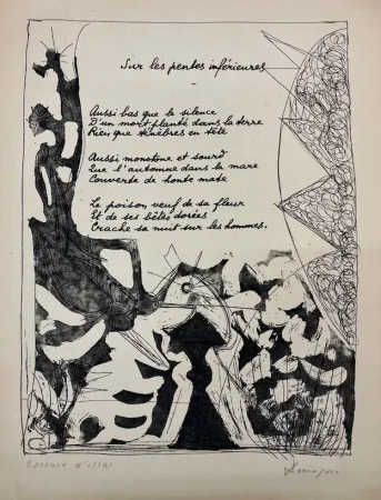 Aguafuerte Y Aguatinta Dominguez - Sur les penles inférieures