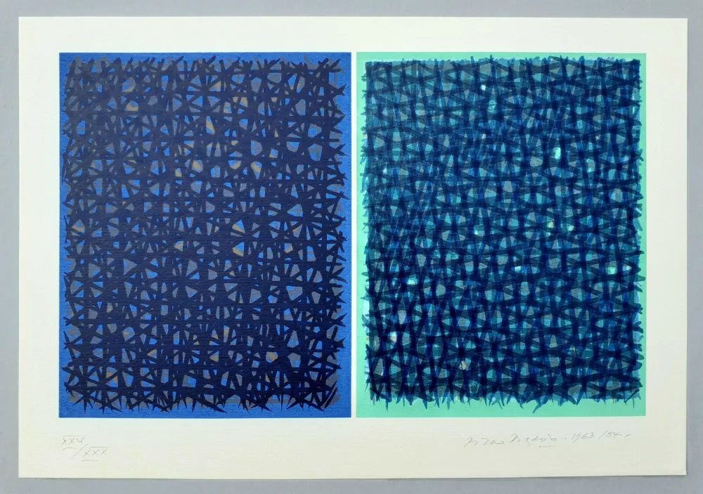 Serigrafía Dorazio - A verde B blu