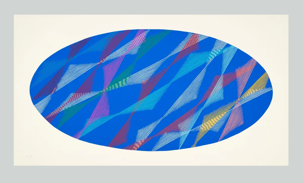 Serigrafía Dorazio - Ellisse blu